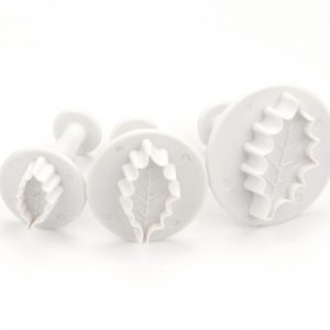 Cake-Masters Ausstecher + Stempel Holly 3er