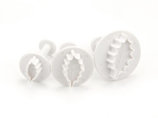 Cake-Masters Ausstecher + Stempel Holly 3er
