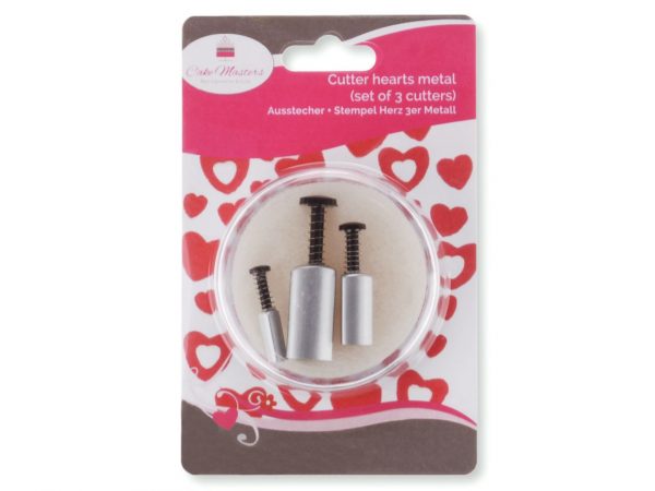 Cake-Masters Ausstecher + Stempel Herz 3er Metall – Bild 2