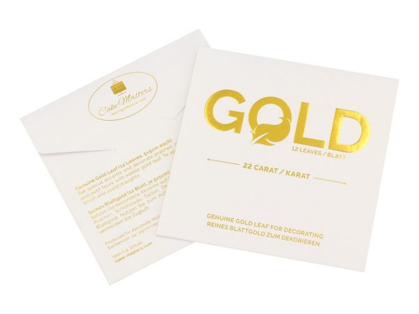 Cake Masters Blattgold 5x5cm 12 Blatt – Bild 3