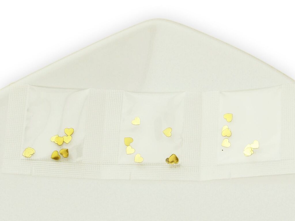 CM Basics Minibeutel Herz gold 3er Pack