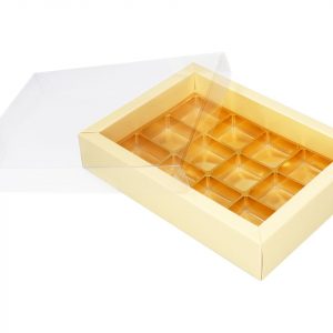 Trüffel-Verpackung champagner für 12 Trüffel