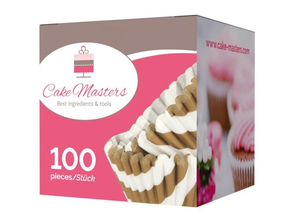 Cake Masters Pralinenkapseln 25mm weiß-gold 100 Stück – Bild 2