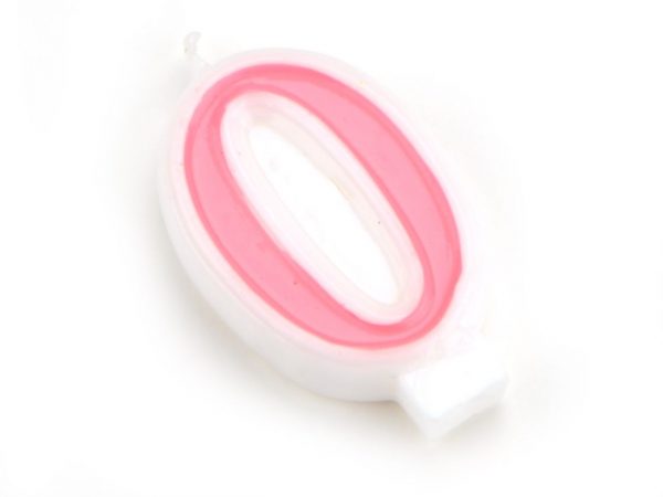 Pati-Versand Zahlenkerze rosa 0