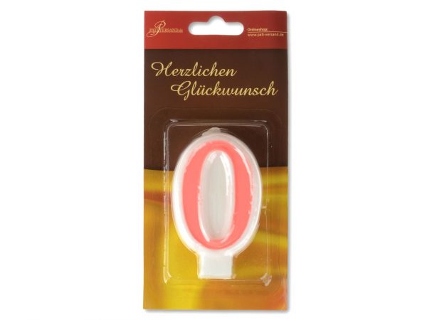 Pati-Versand Zahlenkerze rosa 0 – Bild 2