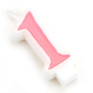 Pati-Versand Zahlenkerze rosa 1