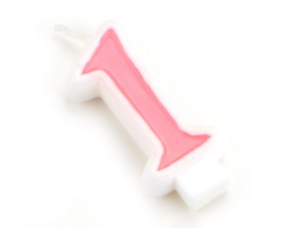 Pati-Versand Zahlenkerze rosa 1