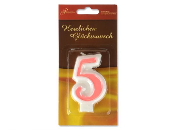 Pati-Versand Zahlenkerze rosa 5 – Bild 2
