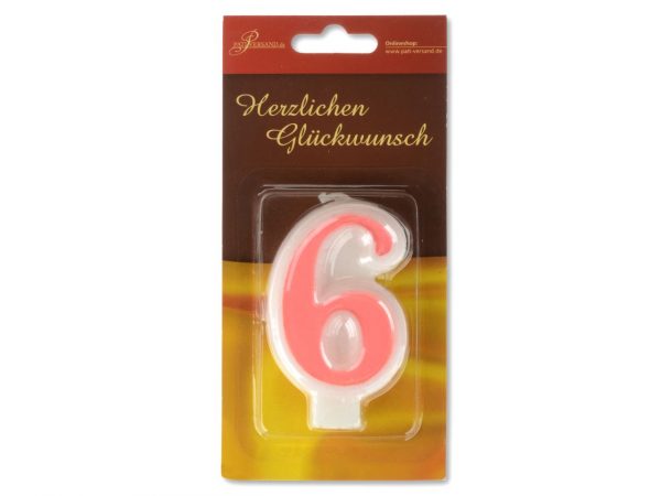 Pati-Versand Zahlenkerze rosa 6 – Bild 2