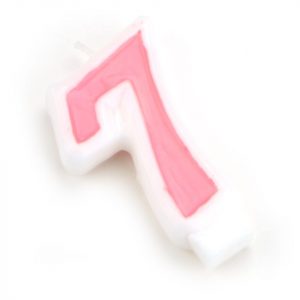 Pati-Versand Zahlenkerze rosa 7