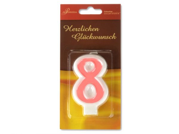 Pati-Versand Zahlenkerze rosa 8 – Bild 2