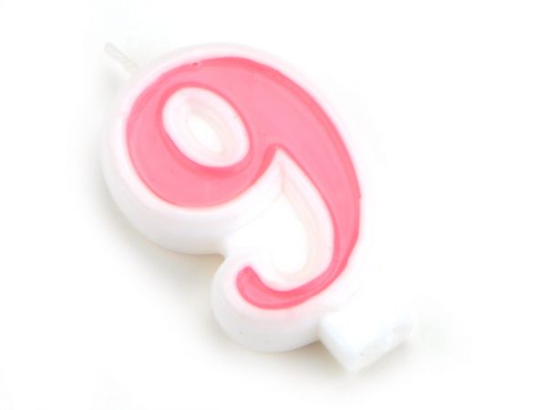 Pati-Versand Zahlenkerze rosa 9
