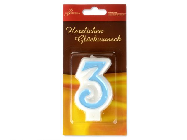 Pati-Versand Zahlenkerze blau 3 – Bild 2