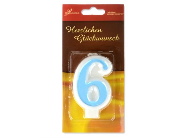 Pati-Versand Zahlenkerze blau 6 – Bild 2