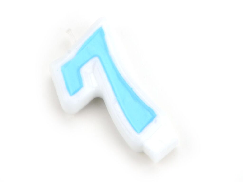Pati-Versand Zahlenkerze blau 7