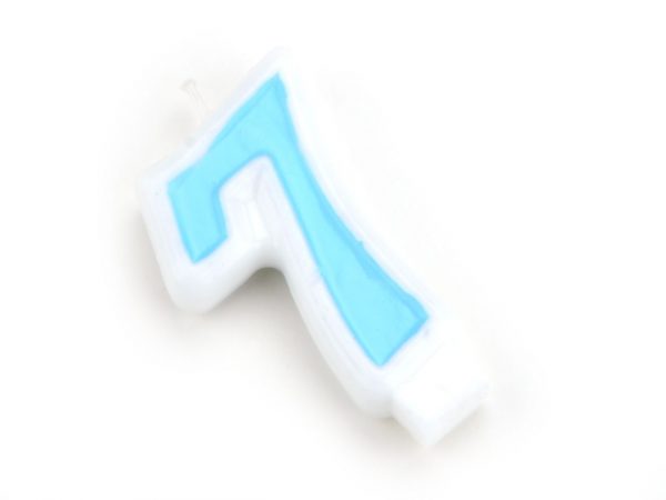 Pati-Versand Zahlenkerze blau 7