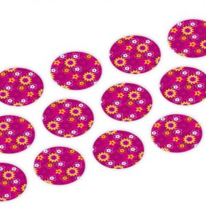 CM Basics Cupcake Buttons Blumen pink 12 Stück
