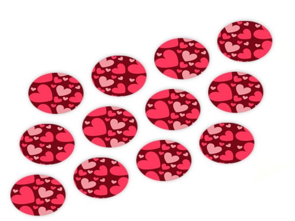 CM Basics Cupcake Buttons Herzen 12 Stück
