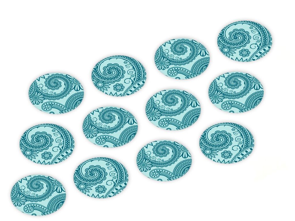 CM Basics Cupcake Buttons Indisch türkis 12 Stück