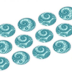 CM Basics Cupcake Buttons Indisch türkis 12 Stück