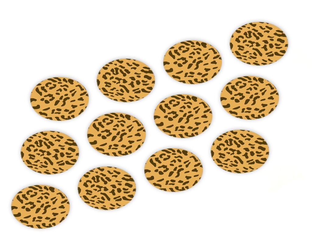 CM Basics Cupcake Buttons Leopard gelb 12 Stück