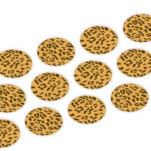 CM Basics Cupcake Buttons Leopard gelb 12 Stück