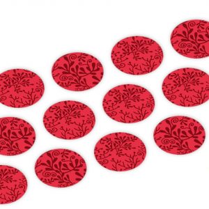 CM Basics Cupcake Buttons Pflanzen rot 12 Stück