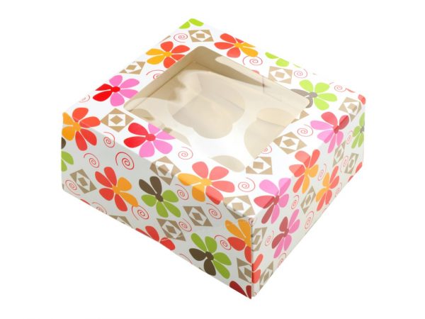Cupcake Box Blumen 2er Set