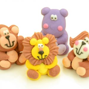 Cake Masters Tierfiguren sitzend Zucker 4 Stück