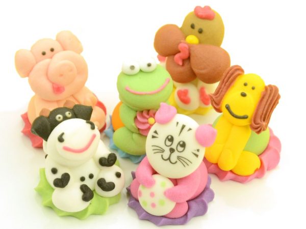 Cake Masters Farm-Tiere sitzend Zucker 6 Stück