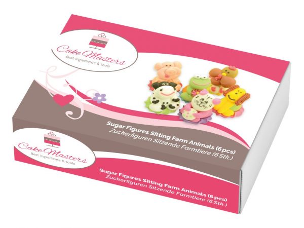 Cake Masters Farm-Tiere sitzend Zucker 6 Stück – Bild 2