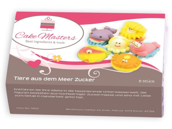 Cake Masters Tiere aus dem Meer Zucker 6 Stück – Bild 2