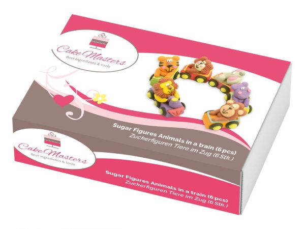 Cake Masters Tiere im Zug Zucker 6er Set – Bild 2