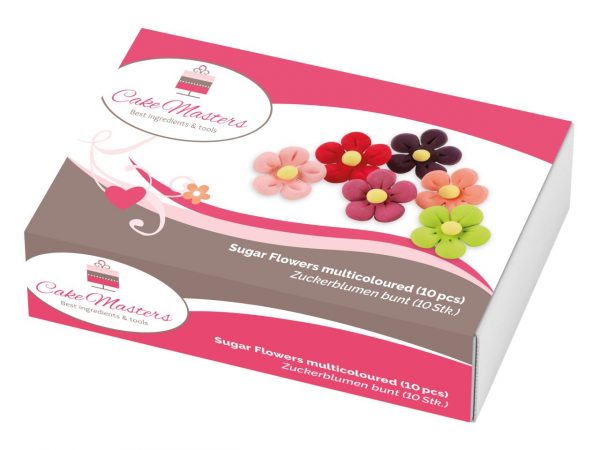 Cake Masters Blumen 21mm bunt Zucker 10 Stück – Bild 2