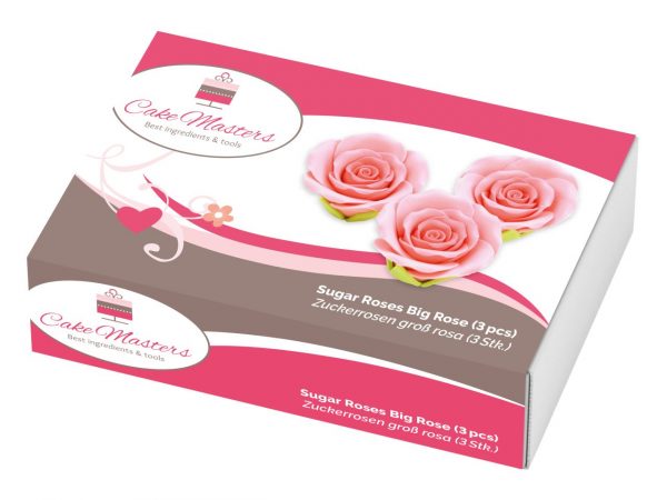 Cake Masters Rosen 50mm rosa Zucker 3 Stück – Bild 2