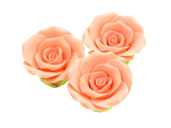 Cake Masters Rosen 35mm lachs Zucker 3 Stück