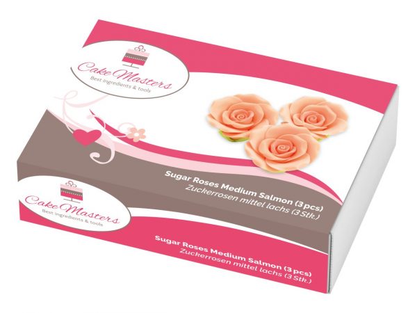 Cake Masters Rosen 35mm lachs Zucker 3 Stück – Bild 2
