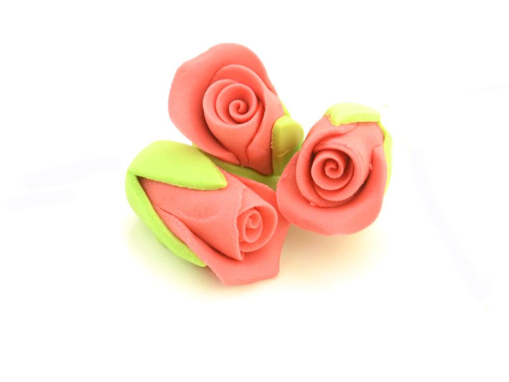 Cake Masters Rosenknospen rot Zucker 3 Stück