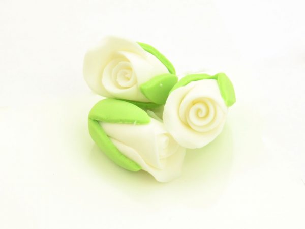Cake Masters Rosenknospen weiß Zucker 3 Stück