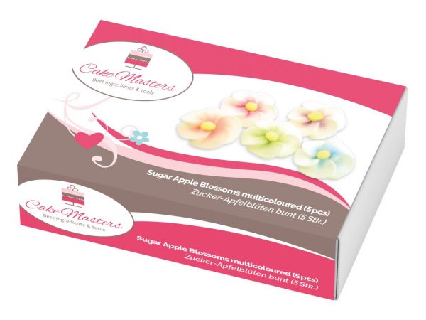 Cake Masters Apfelblüten bunt Zucker 5 Stück – Bild 2
