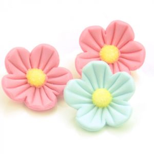 Cake Masters Blumen 25mm rosa-blau Zucker 16 Stück