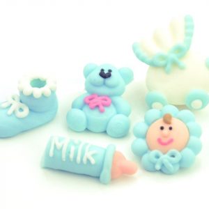 Cake Masters Taufenset blau Zucker 5er Set