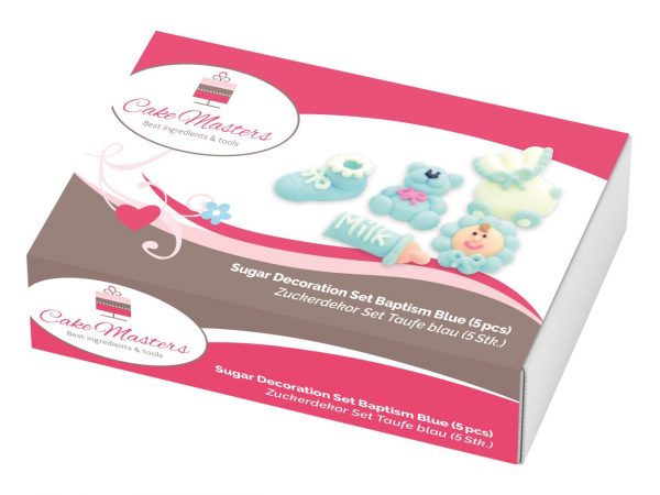 Cake Masters Taufenset blau Zucker 5er Set – Bild 2