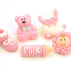 Cake Masters Taufenset rosa Zucker 5er Set