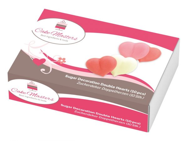 Cake Masters Doppelherzen Zucker 10 Stück – Bild 2