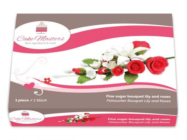 Cake-Masters Feinzucker Bouquet Lily and Roses – Bild 2