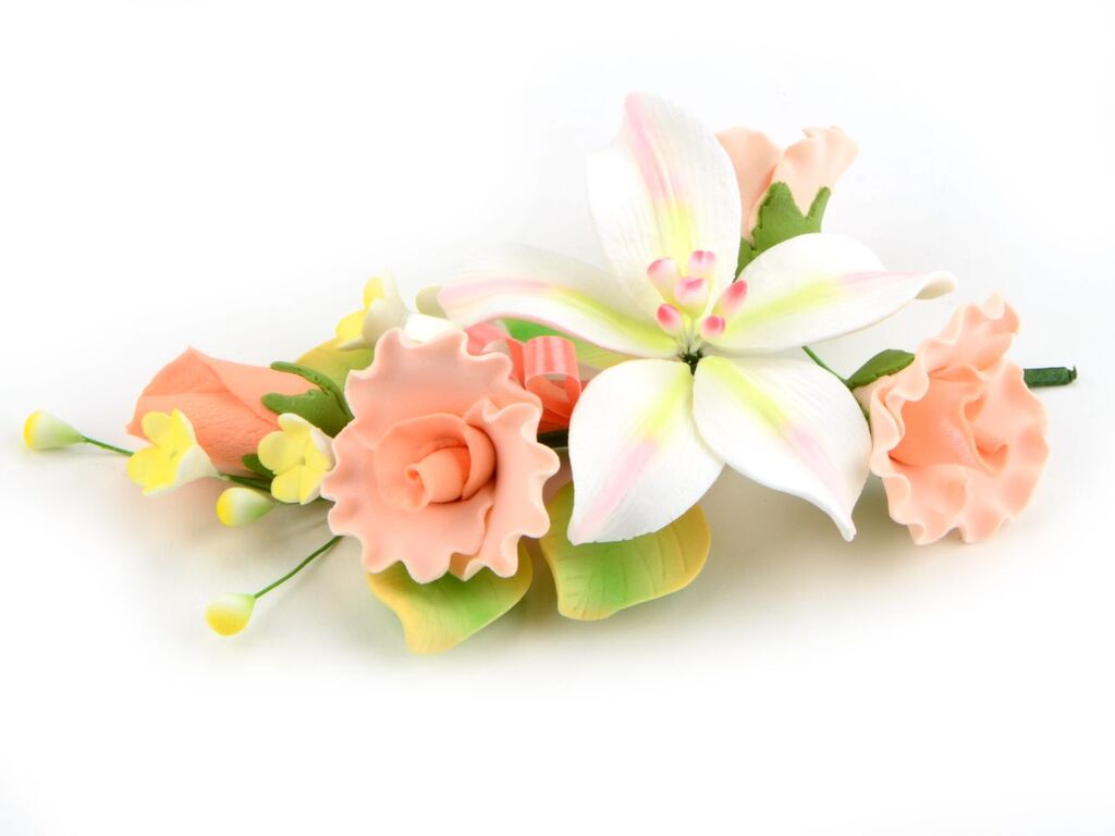 Cake Masters Feinzucker Bouquet Curly Rose Freesia