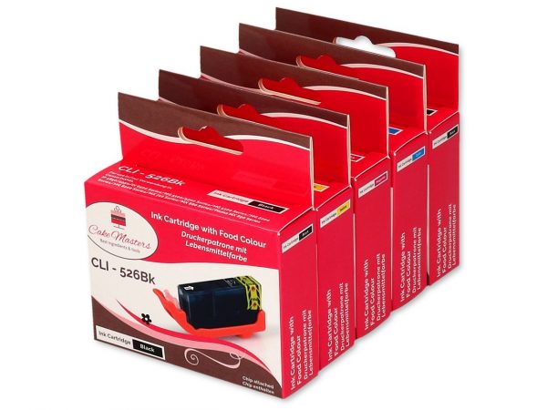 Cake Masters Patronen 5er (PGI-525, CLI-526Bk-C-M-Y) – Bild 2