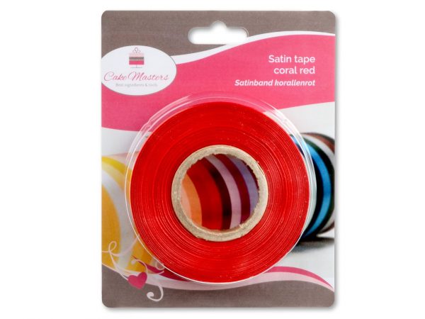 Cake Masters Satinband korallenrot 14mm, 30 Meter – Bild 2
