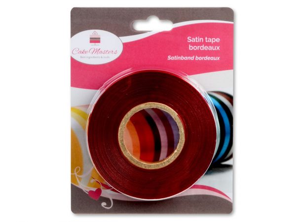 Cake Masters Satinband bordeaux 14mm, 30 Meter – Bild 2